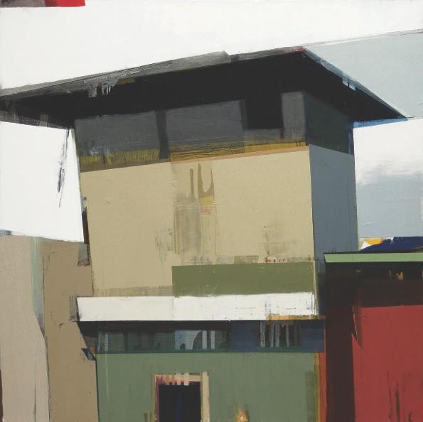 A beige house, 30” x 30”, oil on canvas