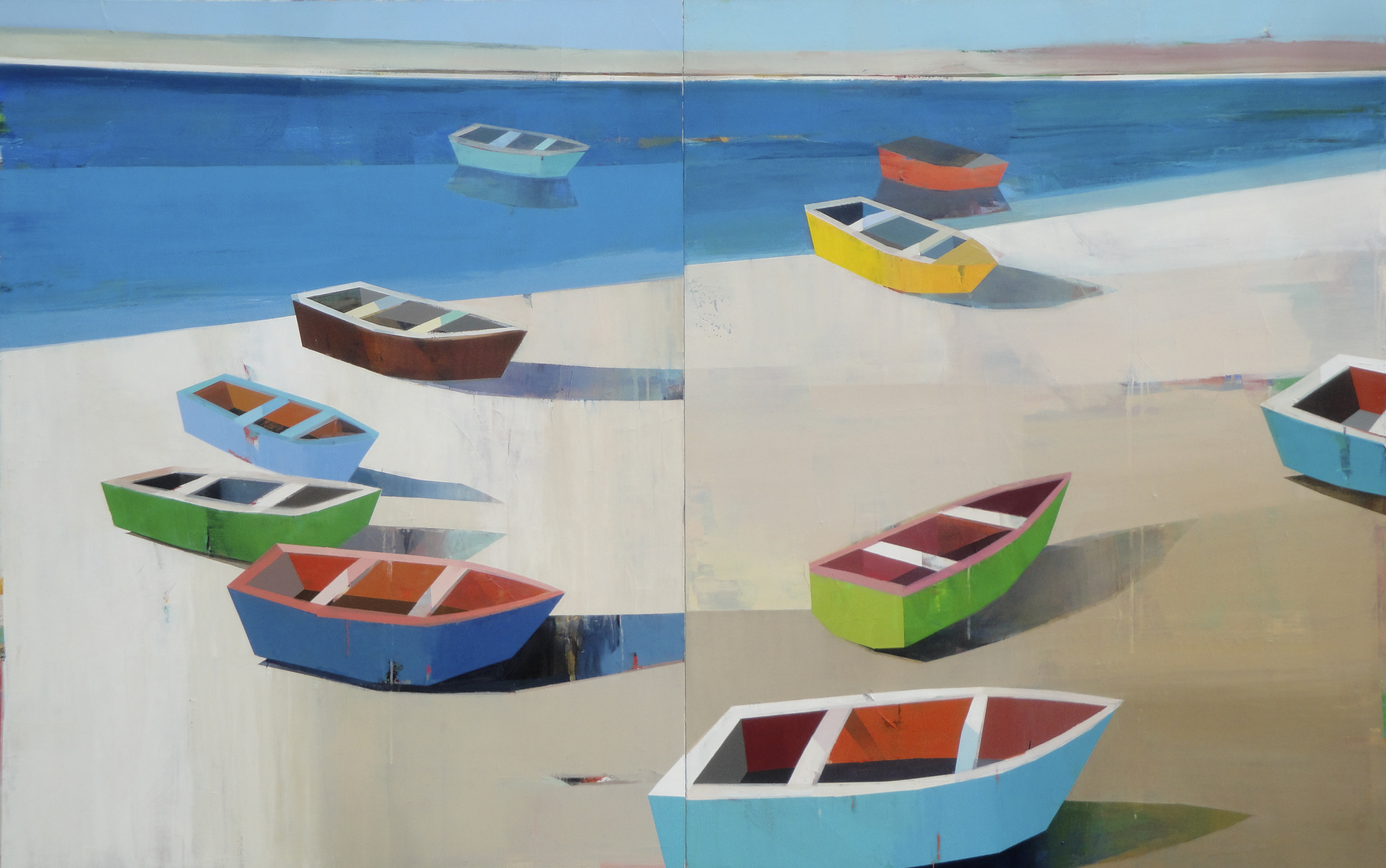 Caribbean Shore # 3, 66” x 104”, Oil on canvas
