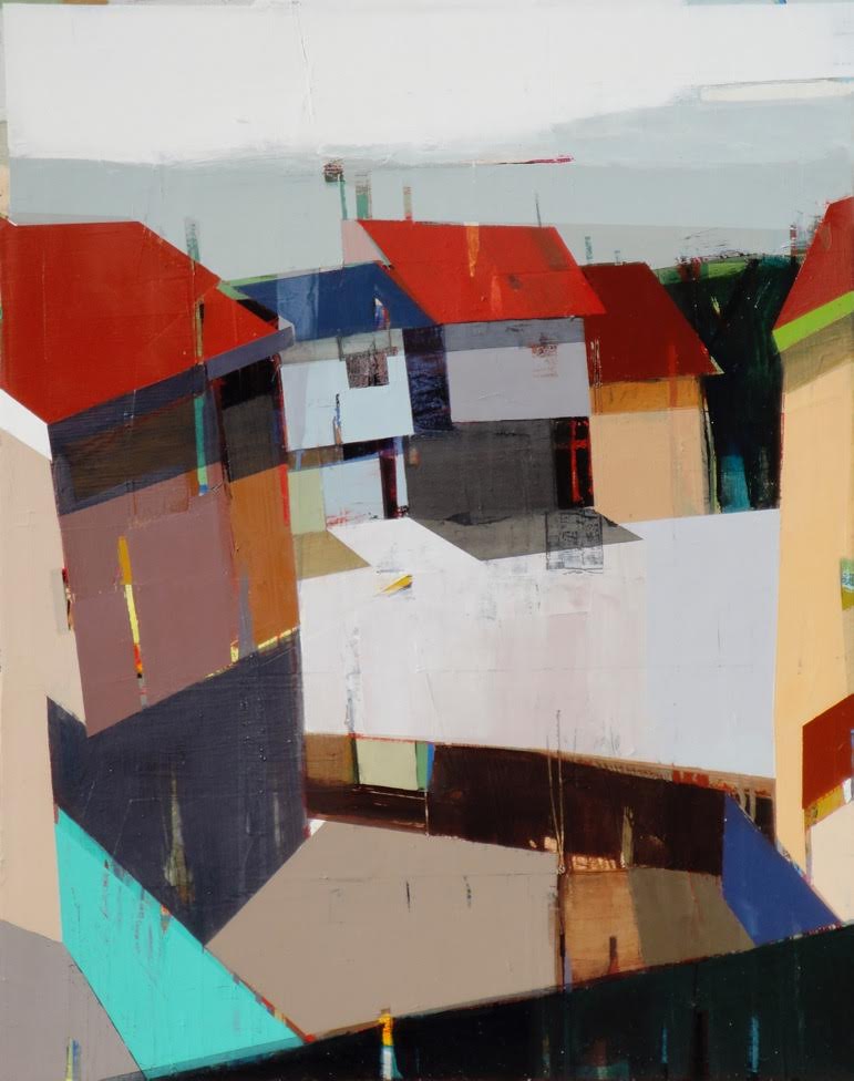 Neighborhood, 40” x 32”, Oil on canvas