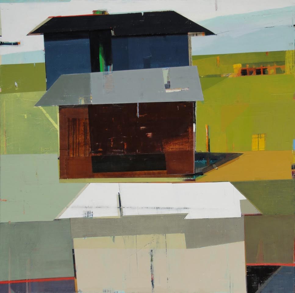 Three Houses in the Country # 2, 60” x 60”, Oil on canvas